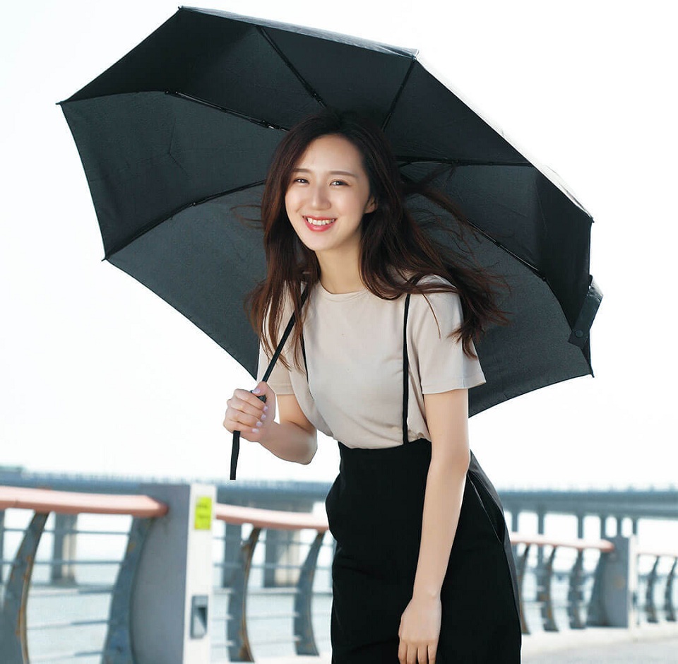 Зонт Pinlo Automatic Black PLZDS04XM девушка с зонтом