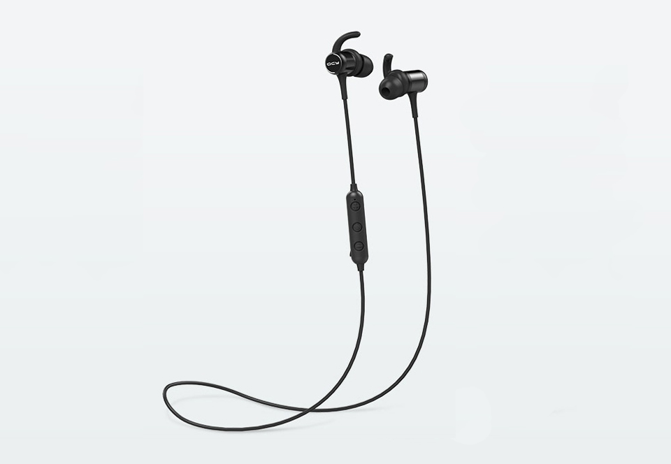 Бездротові навушники QCY M1C Silver крупним планом