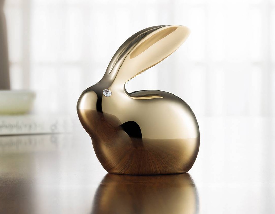 TONGSHIFU Crystal Copper Bunny Gold  медный кролик с позолотой