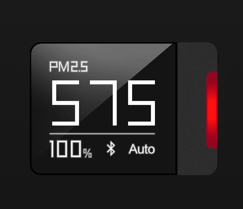 Автомобильный очиститель воздуха Roidmi P8s Black дисплей устройства