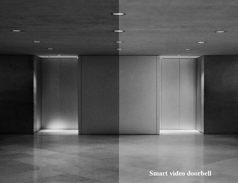 Дверний відеодзвінок Smart video doorbell зйомка при поганому освітленні