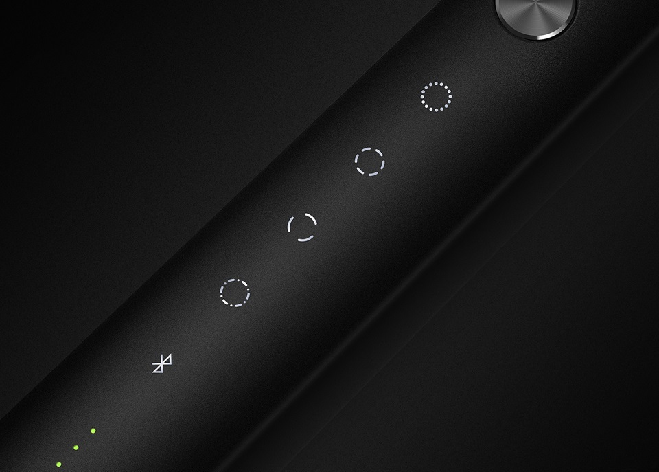 Умная зубная электрощетка Xiaomi Soocare X3 Black крупный план функций и индикаторов