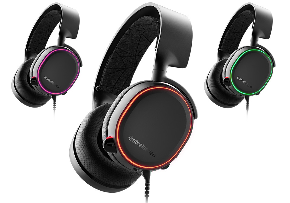 Навушники-гарнітура SteelSeries Arctis 5 Black в трьох кольорах