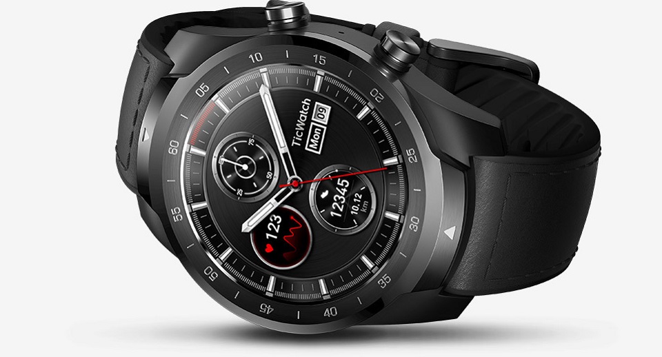Розумні годинник TicWatch Pro Black WF 12096 корпус зі сталі