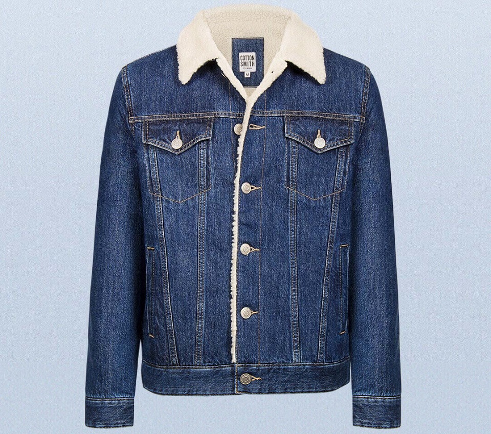 Зимняя джинсовая куртка Cottonsmith  куртка крупным планом