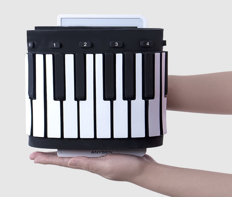 Портативное интеллектуальное пианино Xiaomi ANYSEN демонстрация портативности