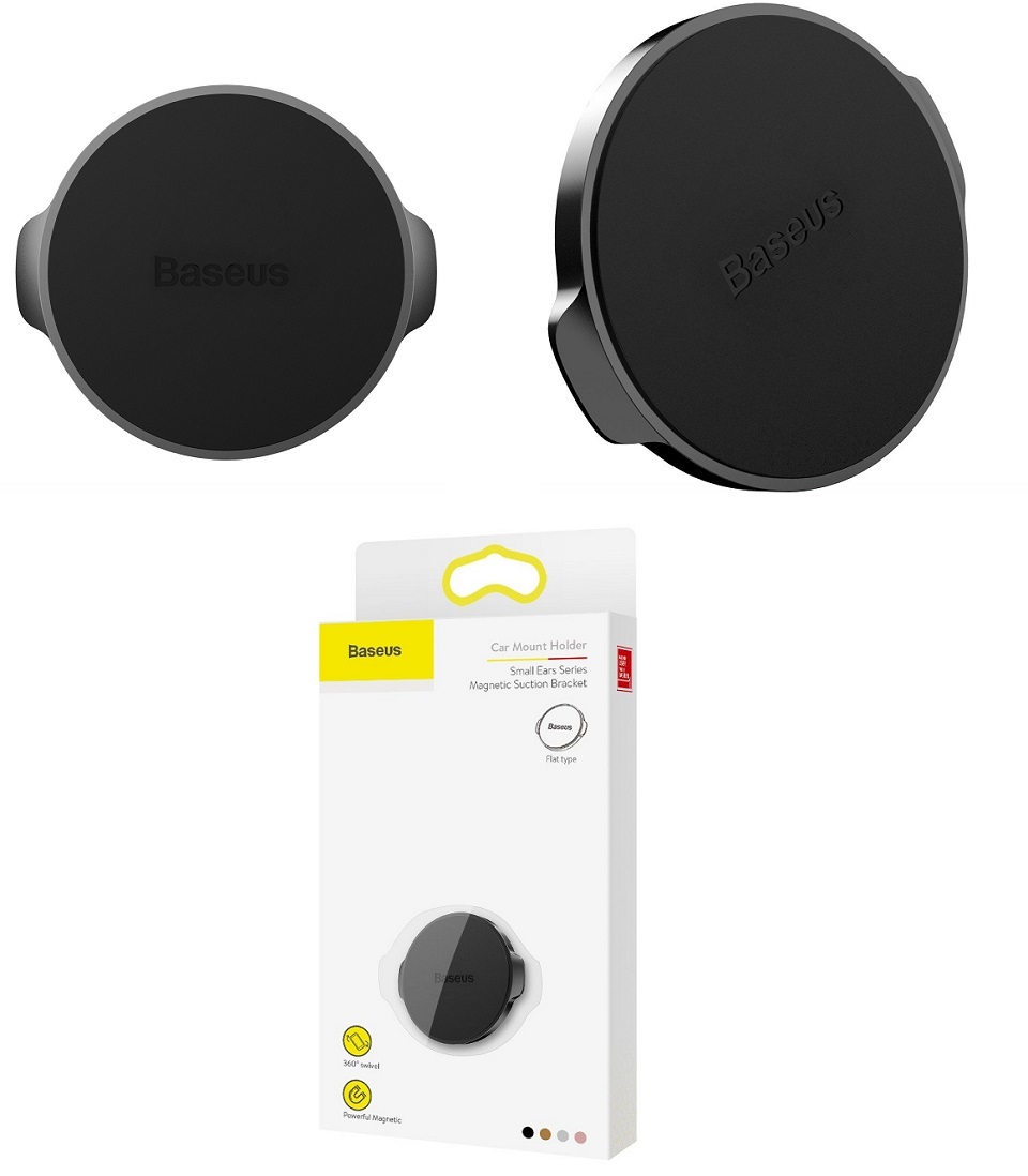 Автодержатель для смартфона Xiaomi Baseus Holder Small Ears Magnetic Black SUER-C01 упаковка
