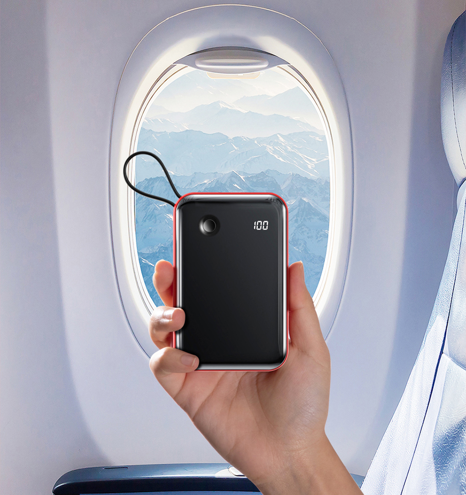 Універсальна батарея Xiaomi Baseus Mini S Digital Display Power Bank 10000 mAh в літаку