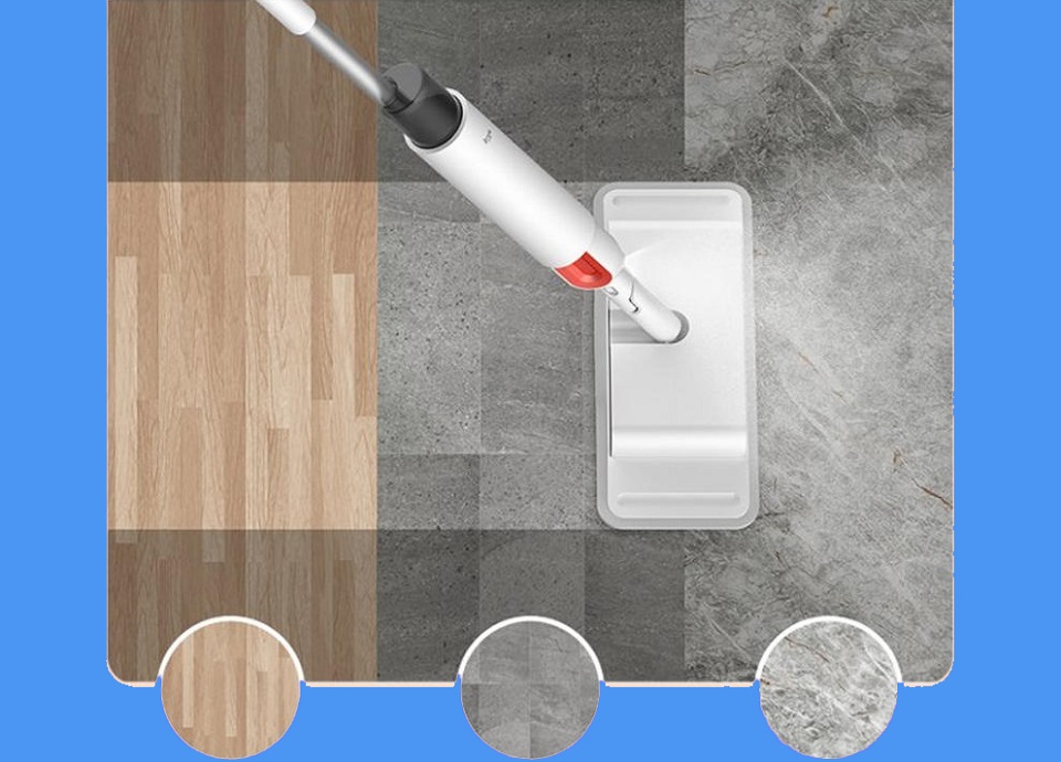 Полотер/Швабра Xiaomi Deerma Spray Mop White TB880 різні підлогові покриття