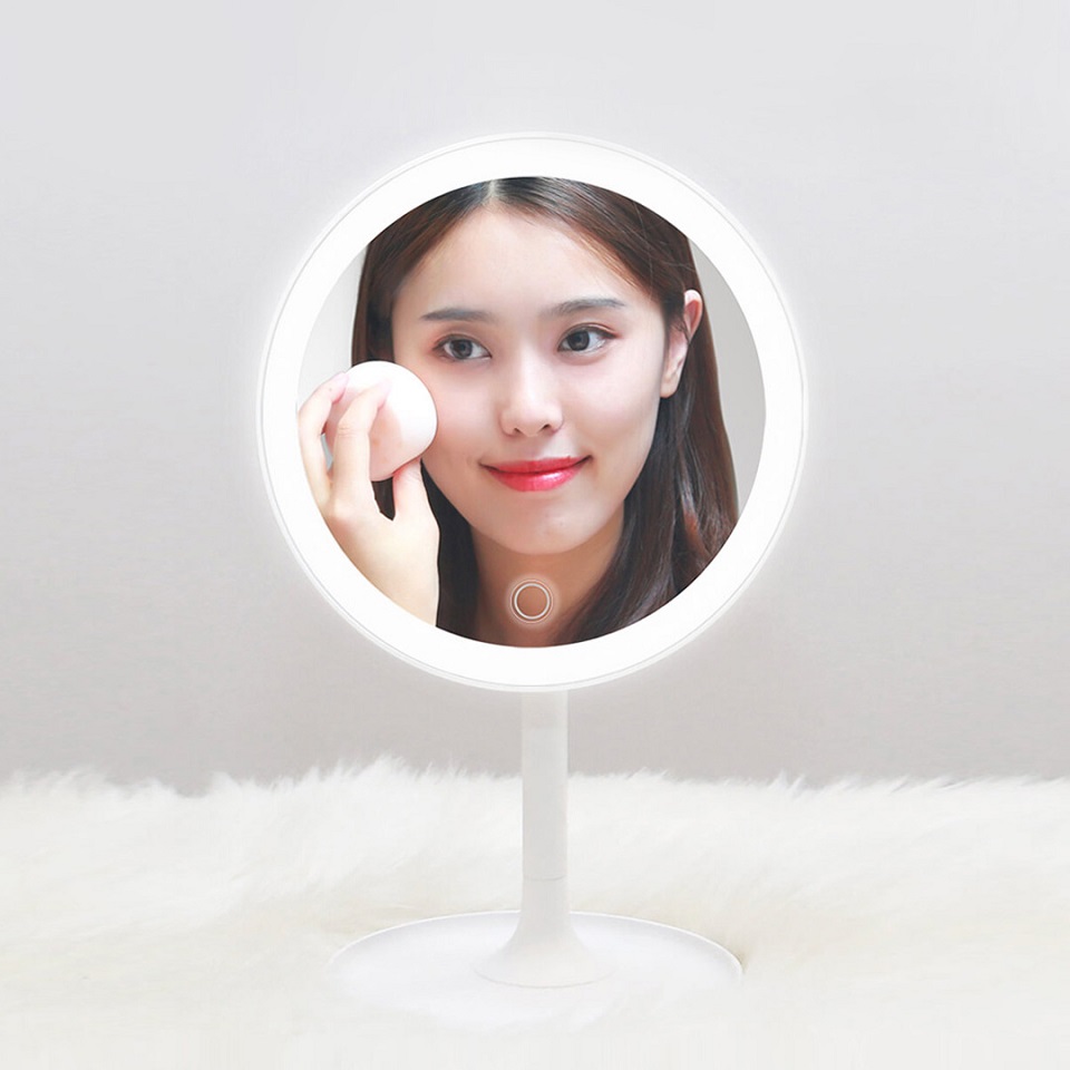 Зеркало для макияжа Xiaomi DOCO Daylight Mirror White HZJ001 включенная подсветка