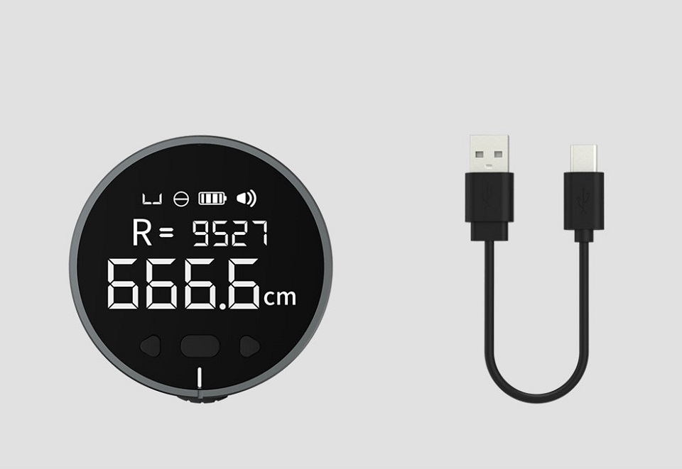 Рулетка электронная линейка Xiaomi Duke Small Q Black комплектация