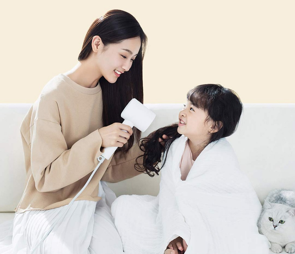 Фен для волосся Xiaomi Mi Ionic Hair Dryer H300 White (BHR5081GL) сушіння волосся дитини