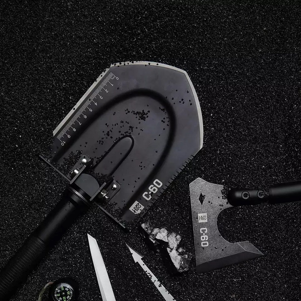 Багатофункціональна лопата з сокирою Xiaomi HuoHou (HU0183) крупним планом