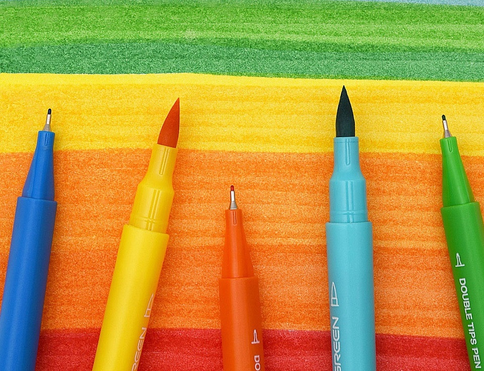 Набір кольорових маркерів Xiaomi KACO ARTIST Double Tips Pen 100 Colors різні кольори
