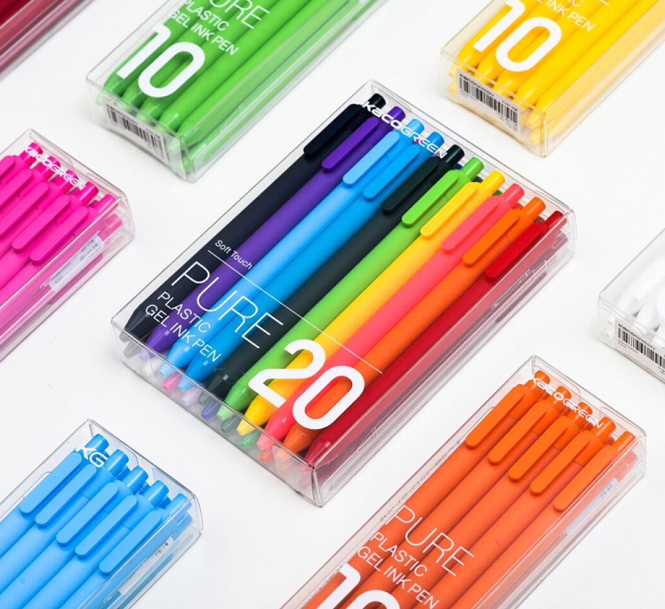 Набор гелевых ручек Xiaomi KACO PURE Gel pens 20 цветов в упаковке