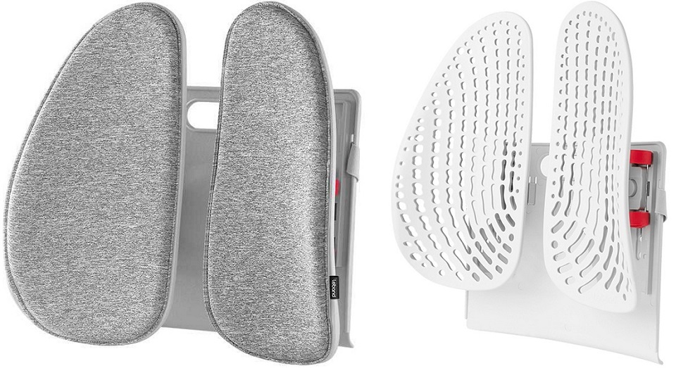 Масажна підставка для спини Xiaomi Leband Ergonomic adjustable backrest білого та сірого кольору