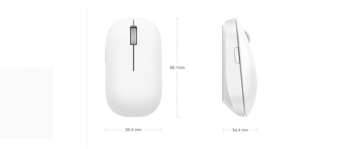 Xiaomi друга бездротова мишка для ПК розміри
