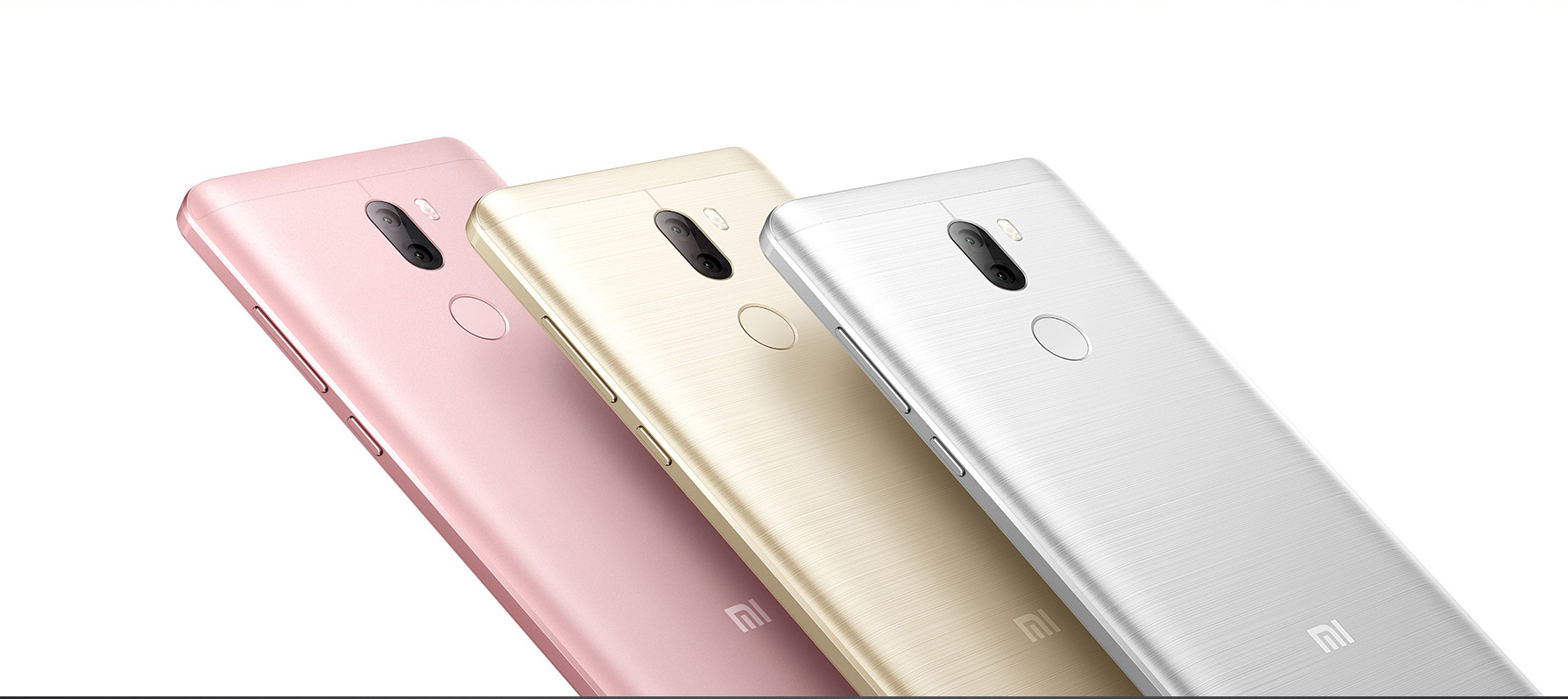 Xiaomi Mi5S Plus цветовые решения: белый, розовый и золотой
