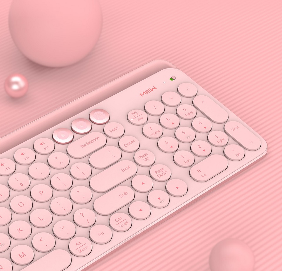 Бездротова Bluetooth-клавіатура Xiaomi MiiiW (MWBK01) рожевого кольору