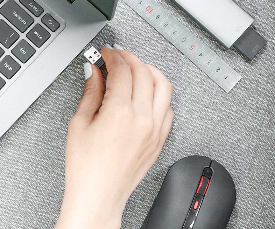 Комплект клавіатура + миша Xiaomi MiiiW wireless keyboard and mouse set Black WXJS01YM підключення