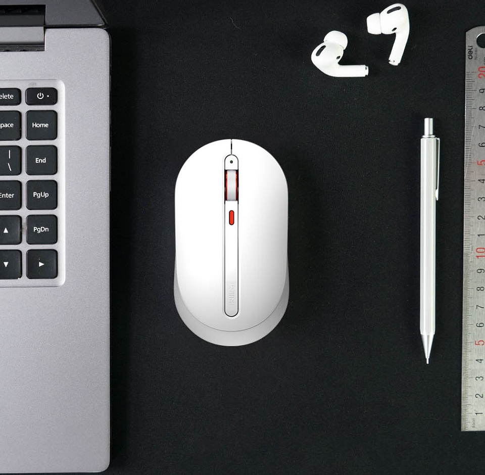 Мышка Xiaomi MiiiW Wireless Office Mouse белого цвета