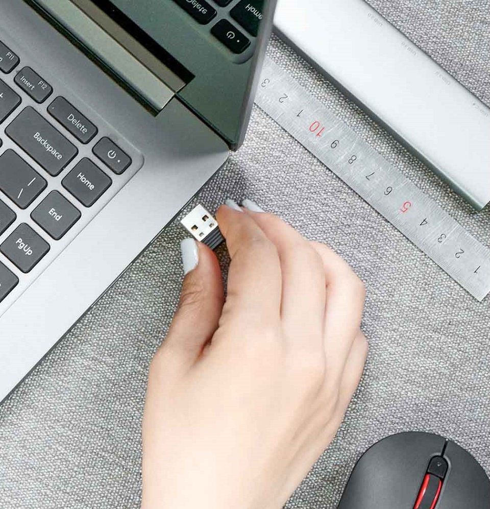Мишка Xiaomi MiiiW Wireless Office Mouse передавач
