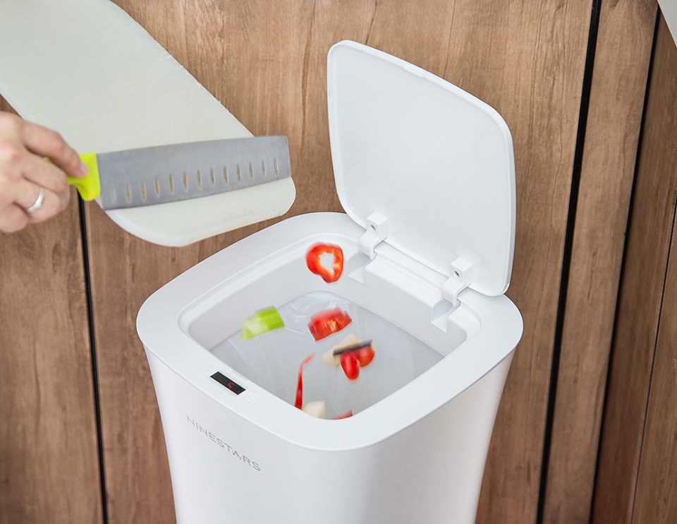Розумний кошик для сміття Xiaomi Ninestars Waterproof Induction Trash White (DZT-10-11S) викидання продуктових відходів