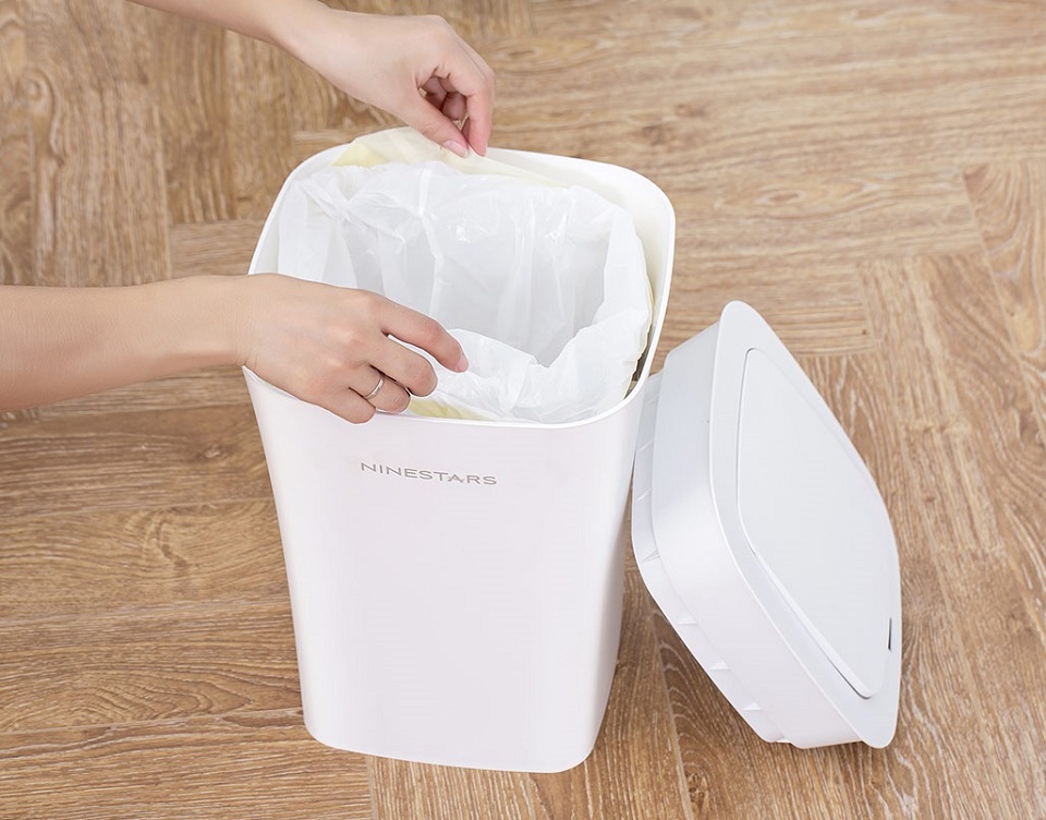 Розумний кошик для сміття Xiaomi Ninestars Waterproof Induction Trash White (DZT-10-11S) вилучення сміттєвого пакету