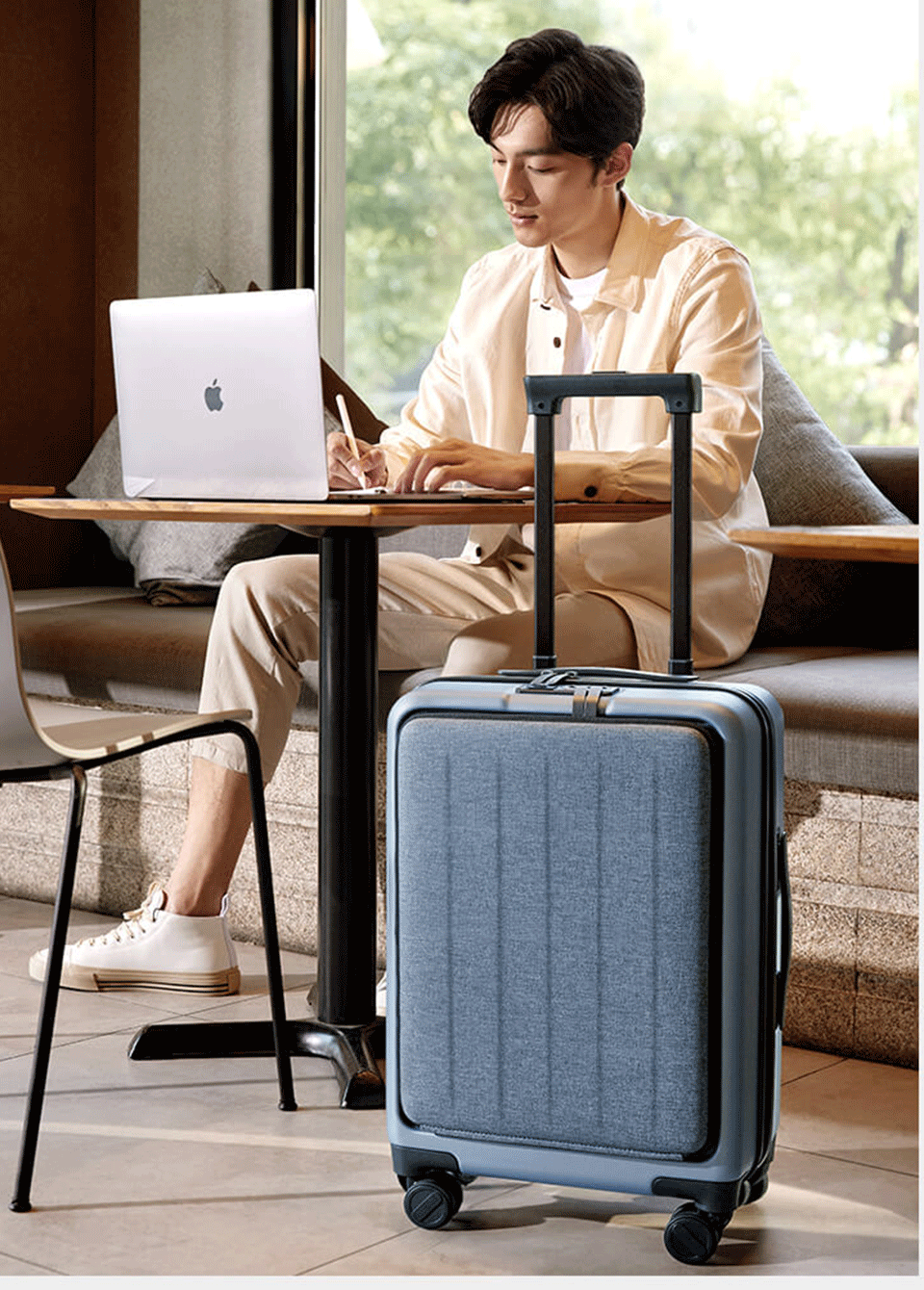 Xiaomi Ninetygo Seine Luggage в поездке