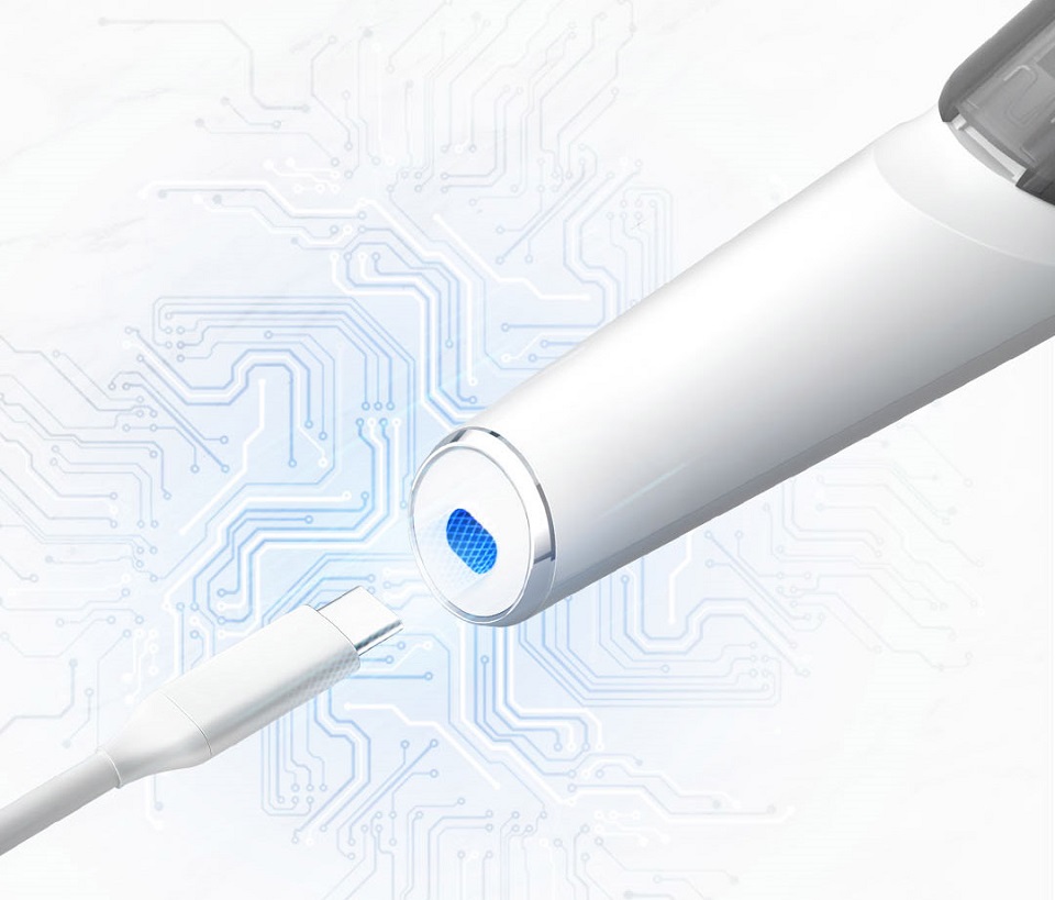 Машинка для стрижки волос Xiaomi ShowSee Electric Hair Clipper White C2 процесс зарядки