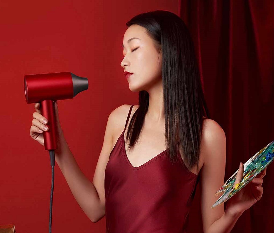Фен Xiaomi ShowSee Electric Hair Dryer A5 червоного кольору