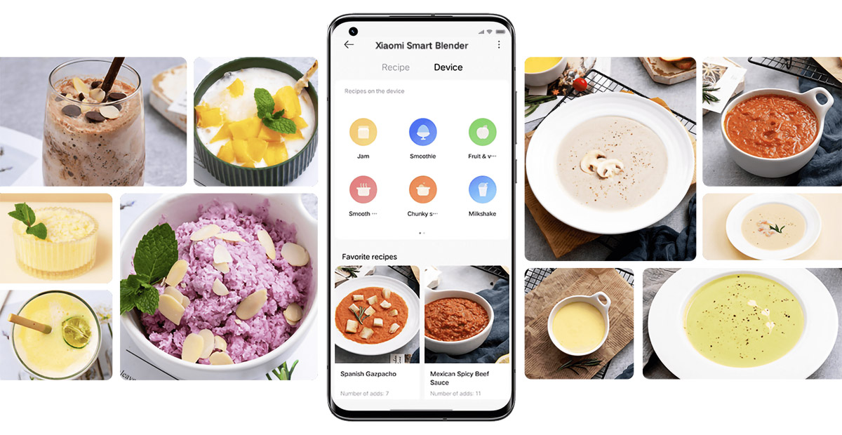Мобильное приложение с рецептами для Xiaomi Smart Blender