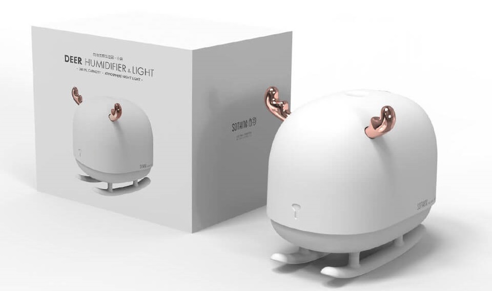 Портативний зволожувач повітря Xiaomi Sothing Deer Humidifier and Light (DSHJ-H-009) White упаковка