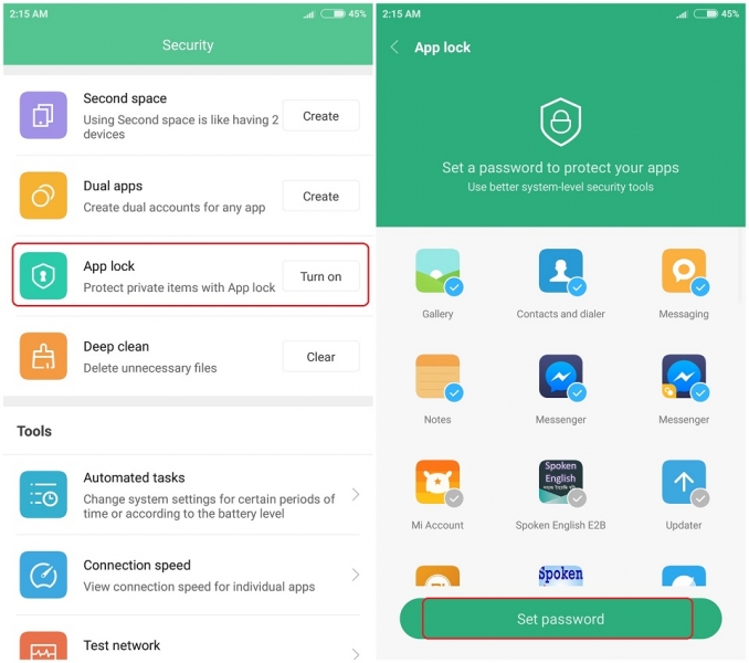 Безпека смартфонів  Xiaomi на MIUI ставимо App Lock