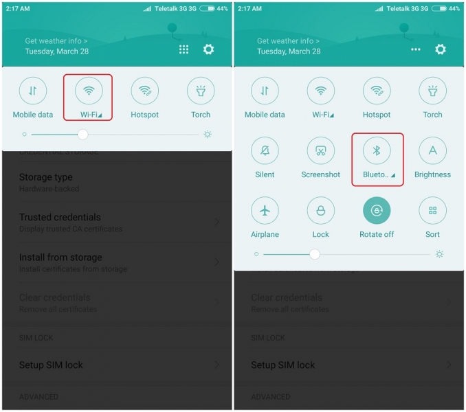 Безпека смартфонів  Xiaomi  на MIUI Wi-Fi та Bluetooth