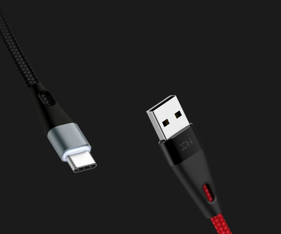 Кабель Xiaomi ZMi AL706 USB - Type-C Black 1m крупним планом