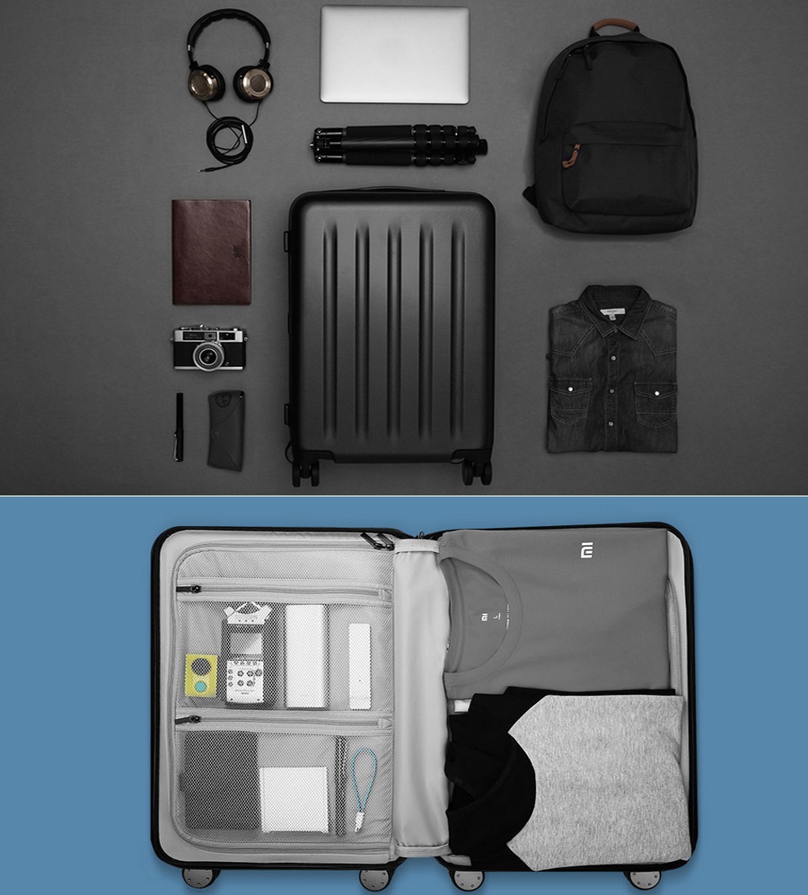Валіза Xiaomi Runmi 90 Ninetygo PC Luggage всередині