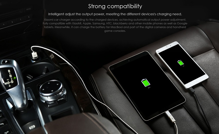 Xiaomi Car Charger зручний автомобільний зарядний пристрій
