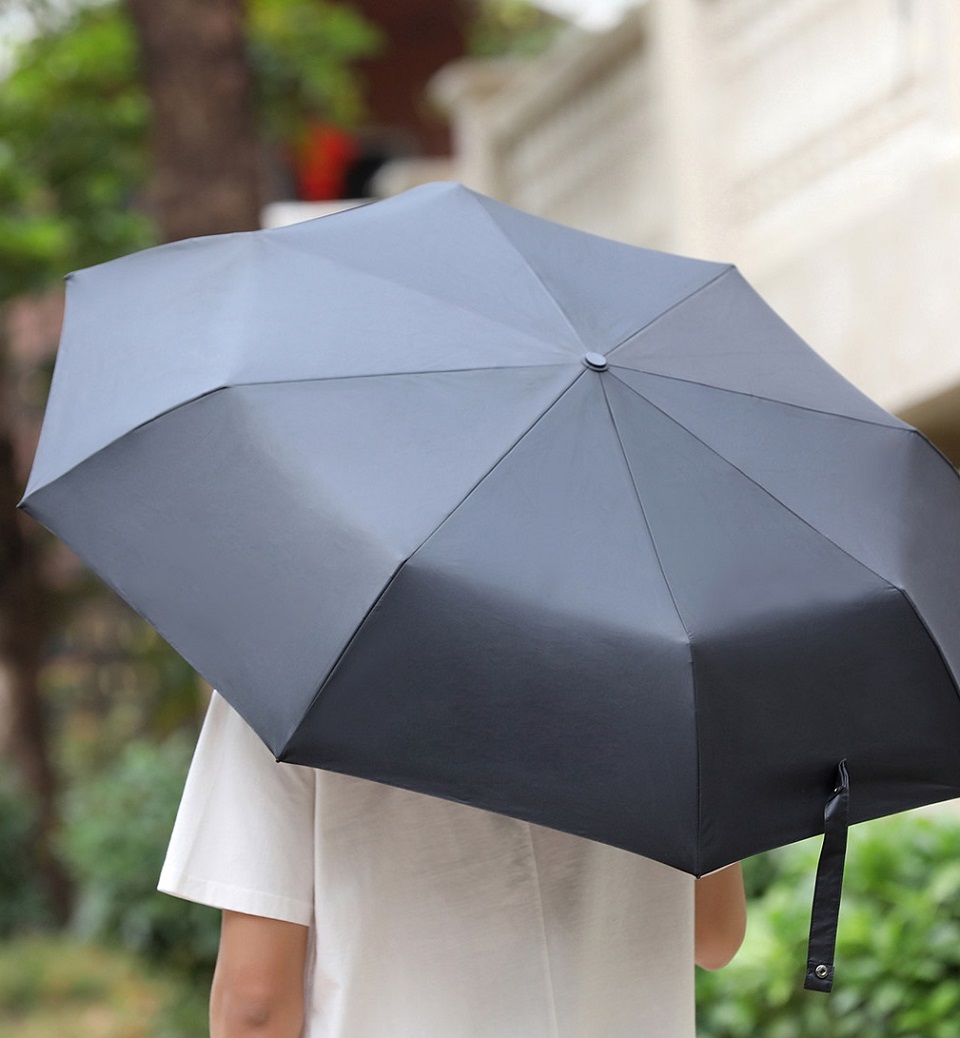 Парасолька Xiaomi Konggu Automatic Umbrella Black зовнішня сторона