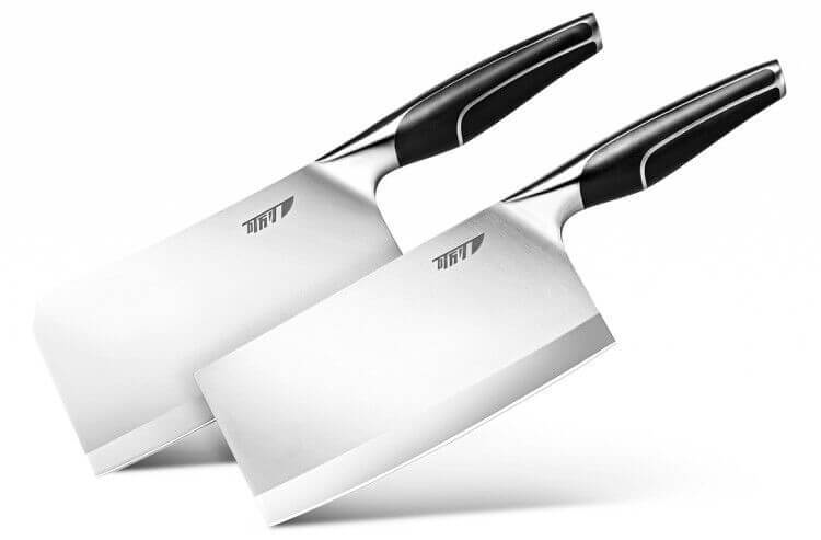 Набор кованных ножей Yi Wu Yi Shi Liren forged slicing and cutting knife 2 pcs LR-159 крыпным планом