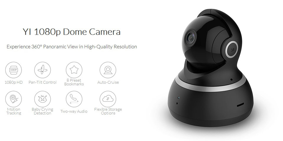 Xiaomi YI Dome 360° Black 1080P розумна камера