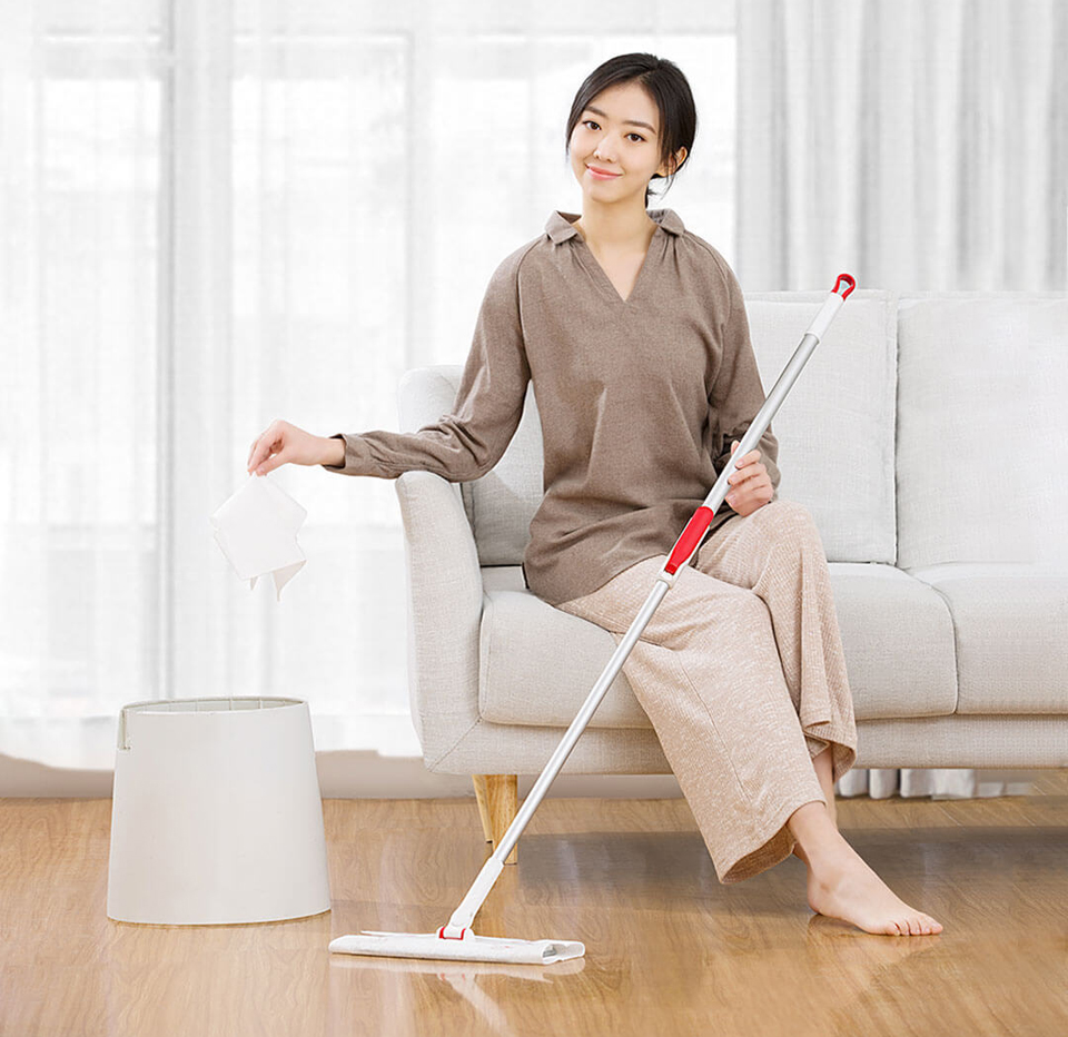 Швабра Yijie Non-Woven Disposable Mop YS-01 девушка и швабра